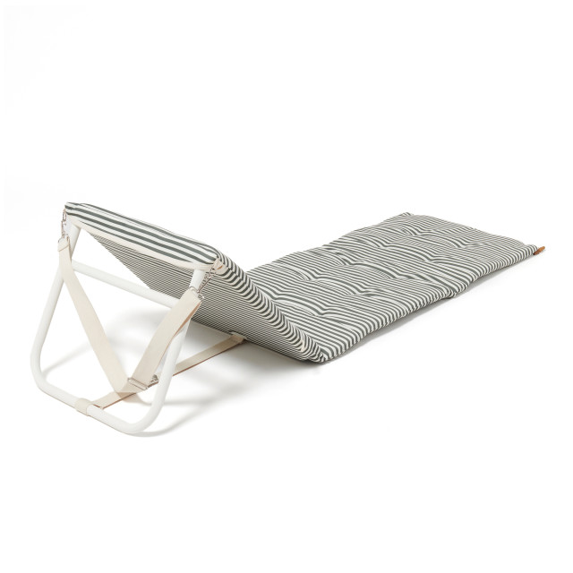 Sunnylife Reclining Beach Chair - The Vacay Olive angle