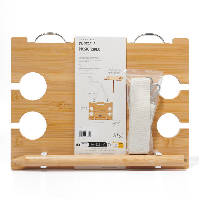 Sunnylife Le Weekend Portable Picnic Table packaging angle