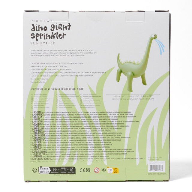 Sunnylife Giant Dino Sprinkler packaging angle