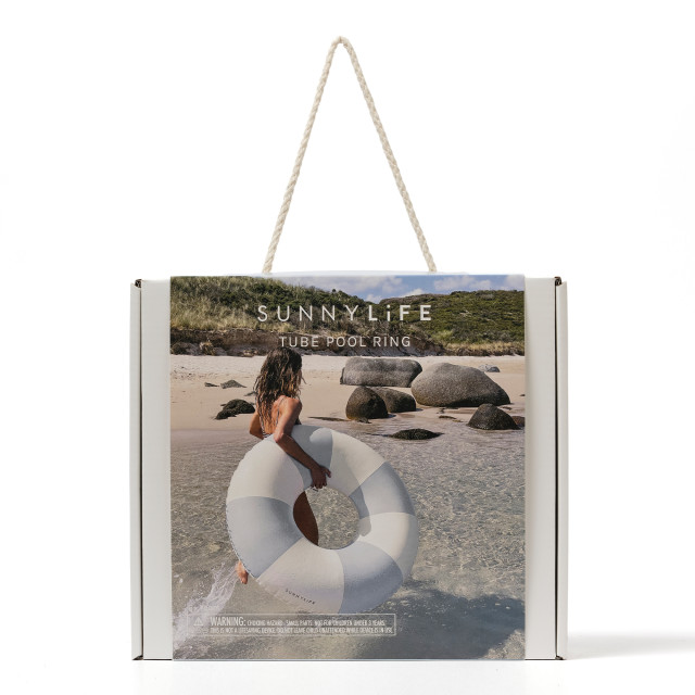 Sunnylife Tube Pool Ring - Lazy Days Duck Egg Blue packaging