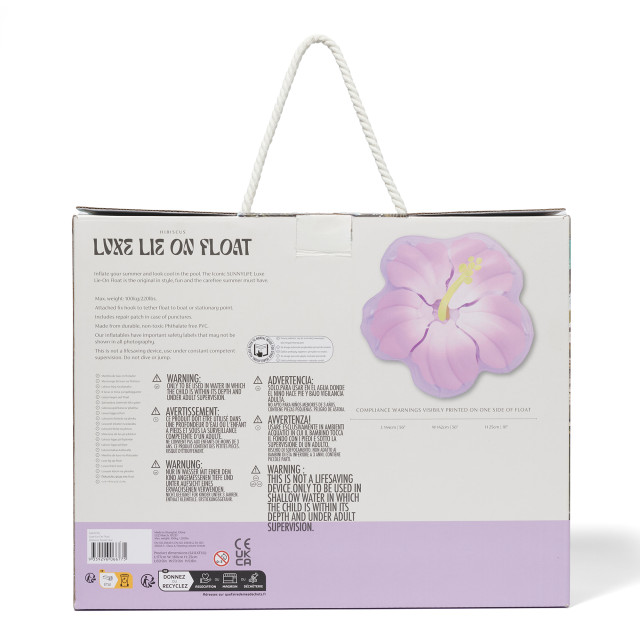 Sunnylife Luxe Lie-On Hibiscus Float packaging angle