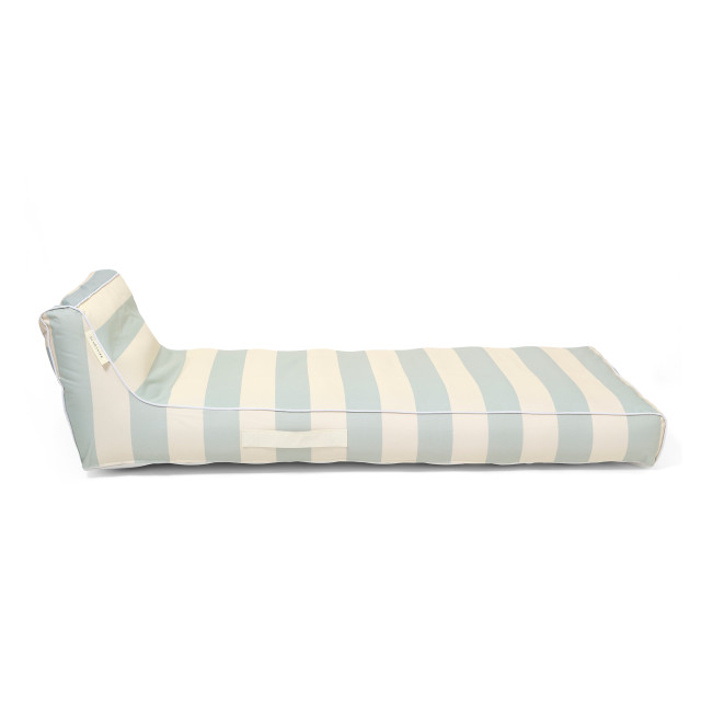 Sunnylife Luxe Lie-On Lounger Float - Lazy Days Blue Stripe angle