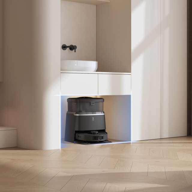 Ecovacs DEEBOT T30 OMNI Robot Vacuum Cleaner in the bedroom