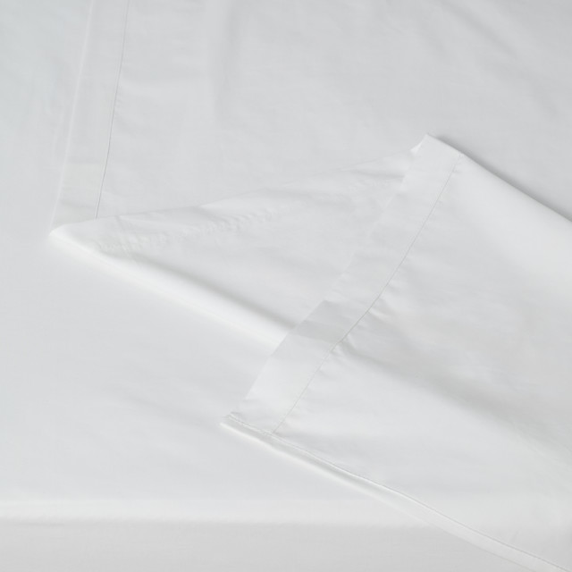 Thread Office White Flat Sheet, 200 Thread Count - Double/Queen