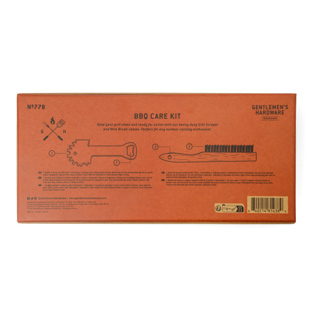 Gentlemens Hardware BBQ Care Kit packaging angle