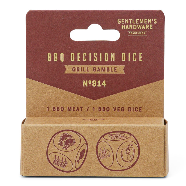 Gentlemens Hardware BBQ Dice, Set of 2 packaging