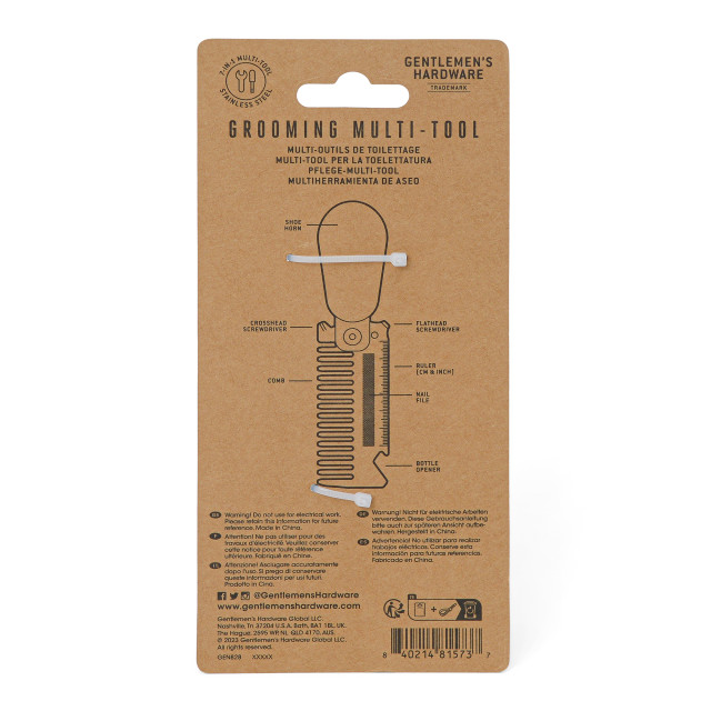 Gentlemens Hardware Grooming Multi-Tool packaging angle