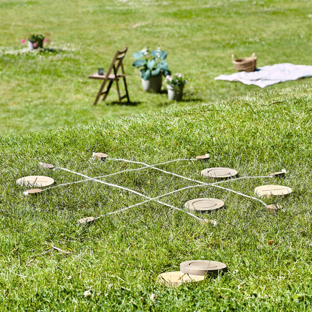Moments Of Play Noughts and Crosses on the lawn