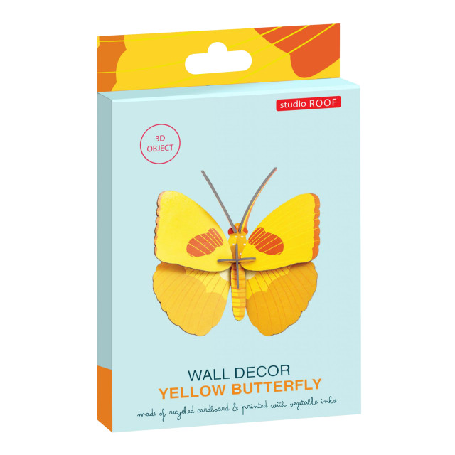 Studio ROOF Yellow Butterfly Wall Decor packaging