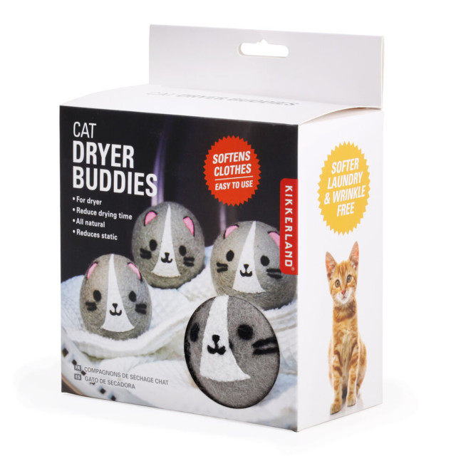 Kikkerland Cat Dryer Buddies, Set of 4 packaging
