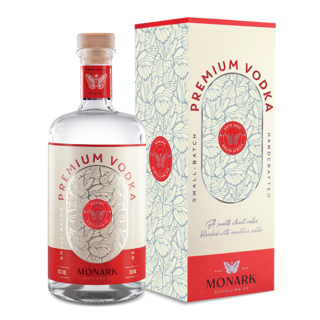 Monark Distillery Premium Vodka, 750ml packaging