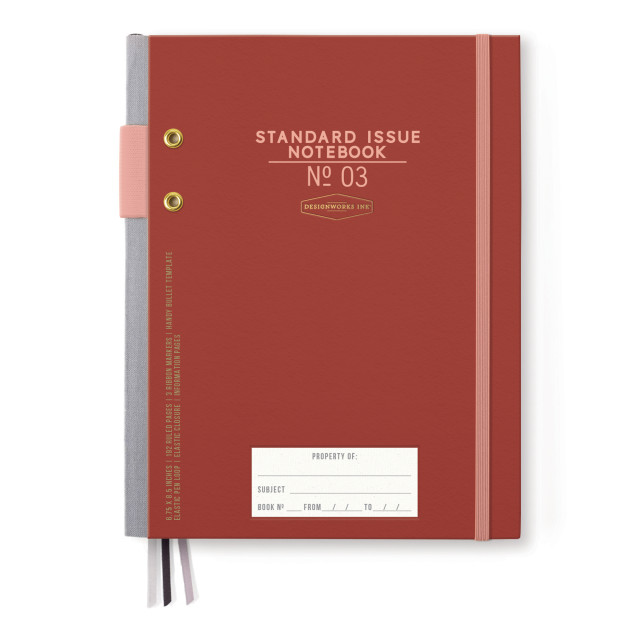 Designworks Ink Standard Issue Planner Notebook - Rosewood & Blush