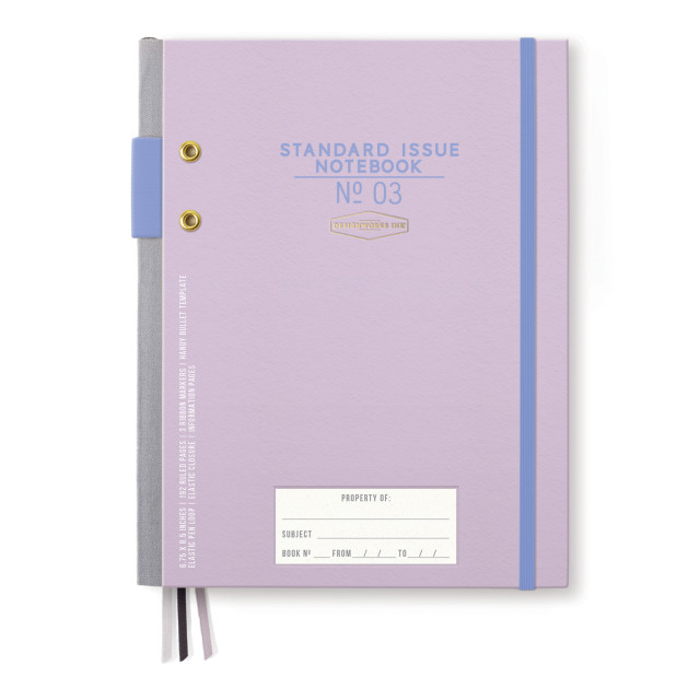 Designworks Ink Standard Issue Planner Notebook - Lavender & Periwinkle