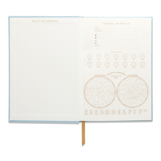 Designworks Ink Suedette Hardcover Journal - Blue detail of the pages