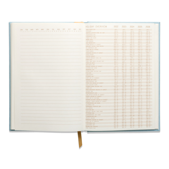 Designworks Ink Suedette Hardcover Journal - Blue detail of the pages