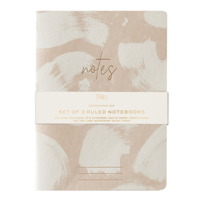 Designworks Ink Natural Flex Notebooks, Set of 3