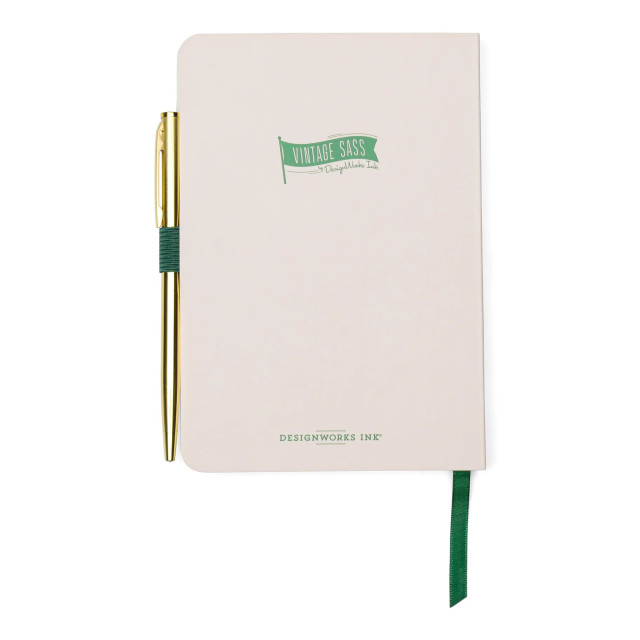 Designworks Ink Vintage Sass For Fox Sake Notebook with Pen angle