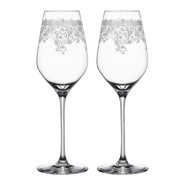 Spiegelau Arabesque Crystal White Wine Glasses, Set of 2