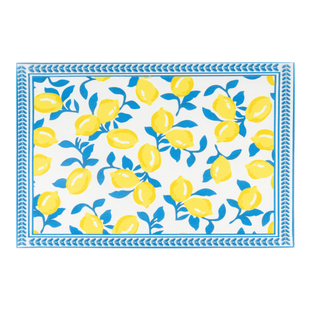 Tavola Blue & Yellow Lemon Placemats, Set of 6
