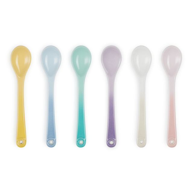 Le Creuset Sorbet Collection Spoons, Set of 6 back of spoons