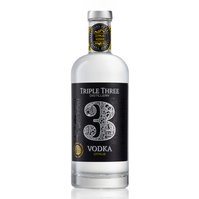 Triple Three Citrus Vodka, 750ml