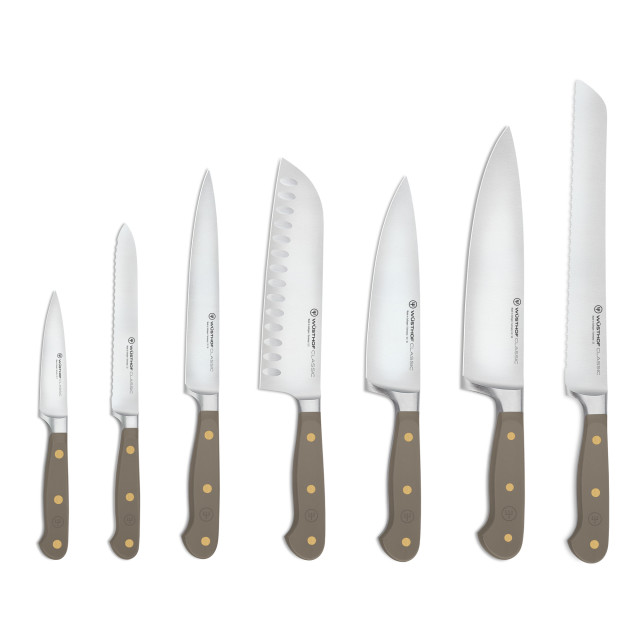 Wusthof Classic Colours Knife Block Set, 8-Piece - Velvet Oyster knives