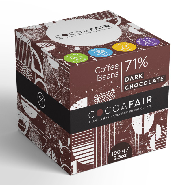 Cocoafair Coffee Beans in 71% Dark Chocolate