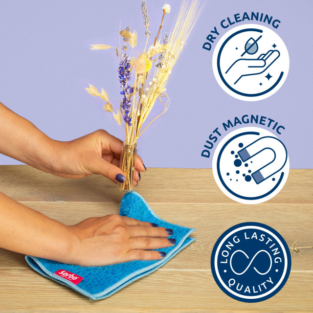 Sorbo Blue Dust Catcher Microfibre Cloth specs