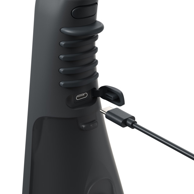 Ordo Hydro Sonic Water Flosser - Charcoal Grey showing the products charging port