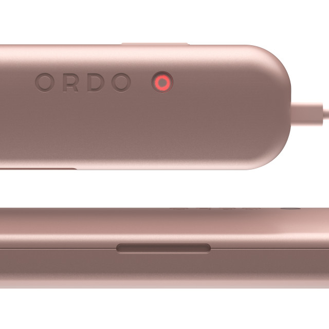 Ordo Sonic Plus Toothbrush & Charging Travel Case - Rose Gold showing the product's buttons