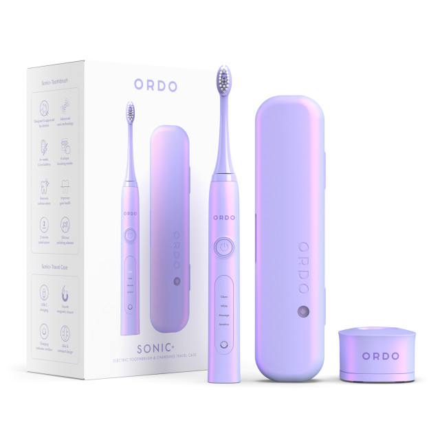 Ordo Sonic Plus Toothbrush & Charging Travel Case - Pearl Violet