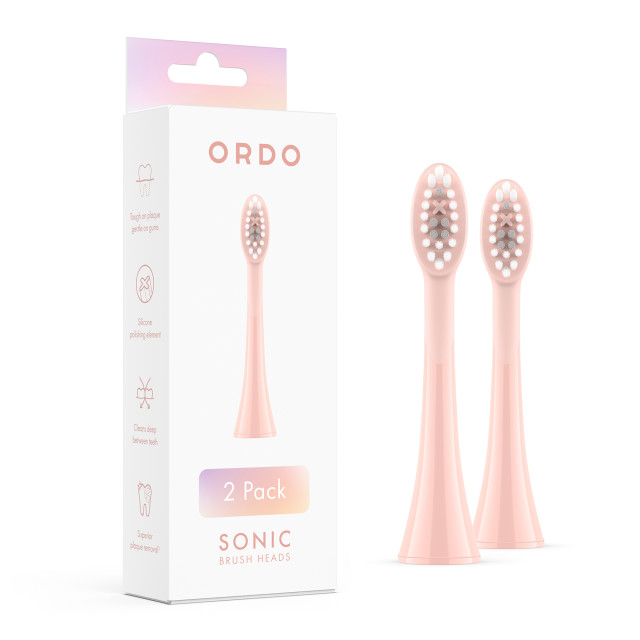 Ordo Sonic Brush Head, Pack of 2 - Rose Gold