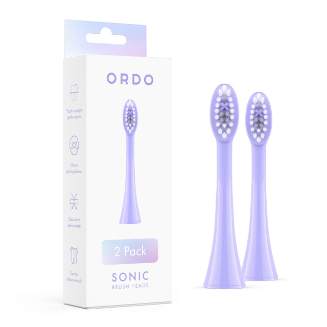 Ordo Sonic Brush Head, Pack of 2 - Pearl Violet