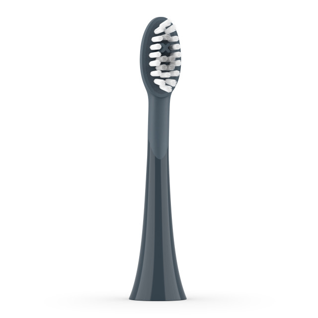 Ordo Sonic Brush Head, Pack of 2 - Charcoal Grey showing the angle of the product