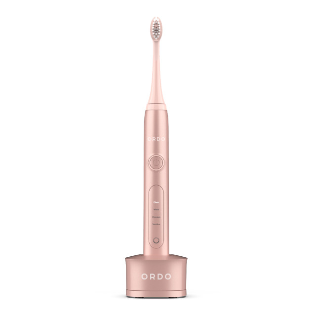 Ordo Sonic Plus Toothbrush - Rose Gold showing the product at an angle