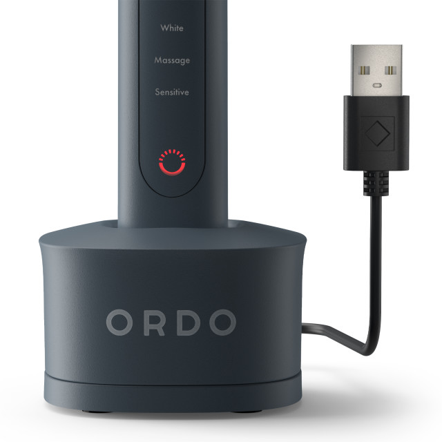 Ordo Sonic Plus Toothbrush - Charcoal Grey detail of the charging station