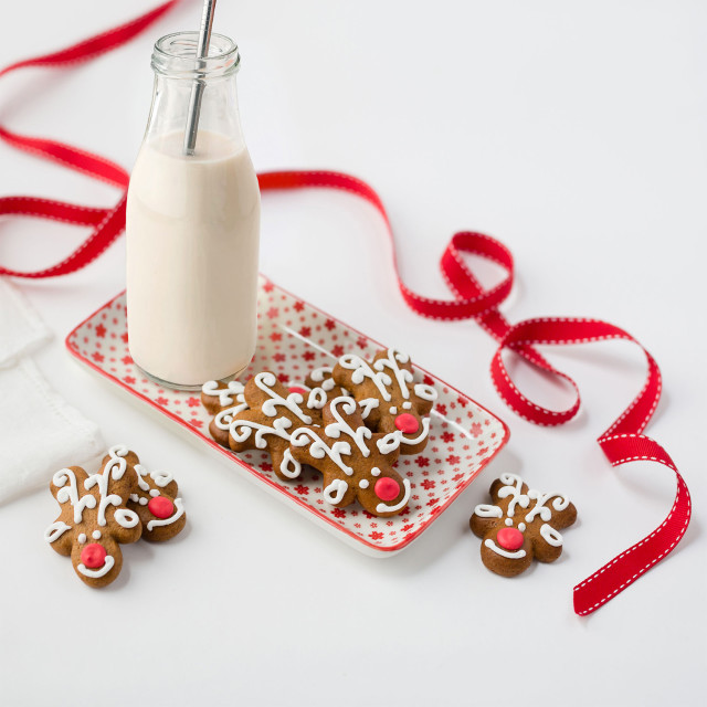Harck & Heart Gingerbread Red-Nosed Reindeer, 160g on the table