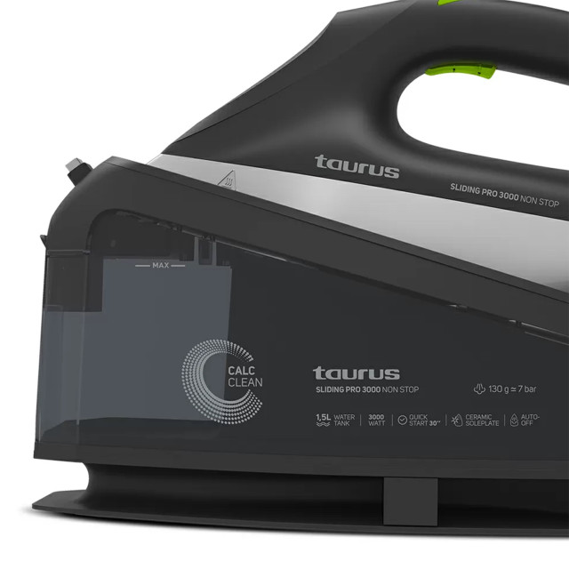 Taurus Sliding Pro 3000 Iron Steam Station, 3000W close up of water tank