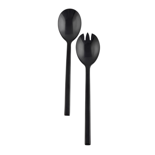 Nicolson Russell Malta Collection Black Salad Servers, Set of 2