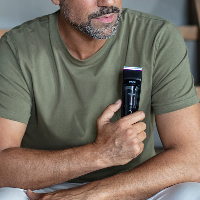 Beurer MN5X Rechargeable Hair Clippers being held