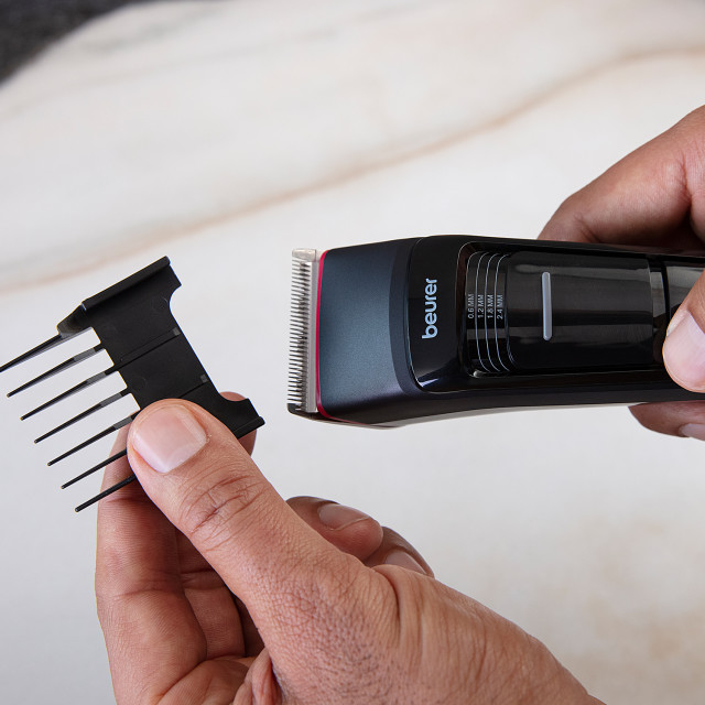 Beurer MN5X Rechargeable Hair Clippers in use