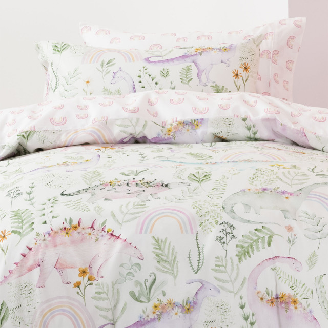 Linen House Dino Garden Duvet Cover Set - Double detail