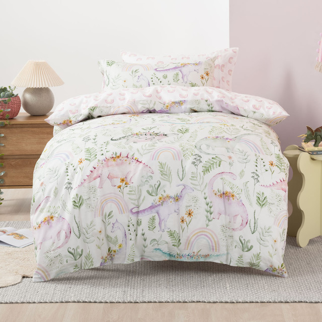 Linen House Dino Garden Duvet Cover Set - Single
