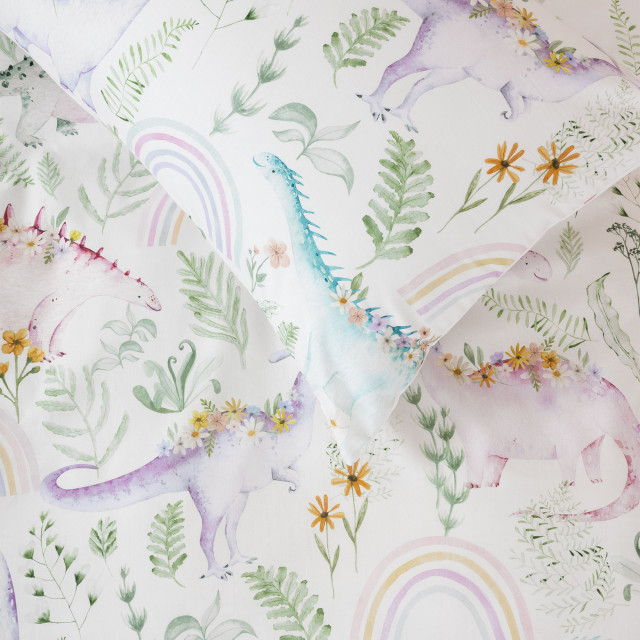Linen House Dino Garden Duvet Cover Set - Double detail