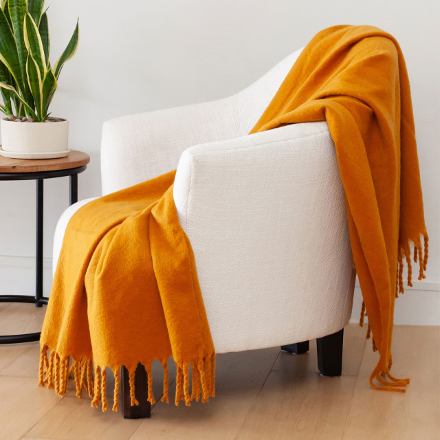 Linen House Chai Embrace Throw on a chair