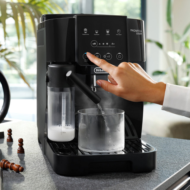DeLonghi Magnifica Start with Milk Bean-to-Cup Coffee Machine with hot water