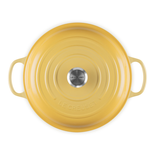 Le Creuset Chamomile Mini Stoneware Cocotte, 10cm angle
