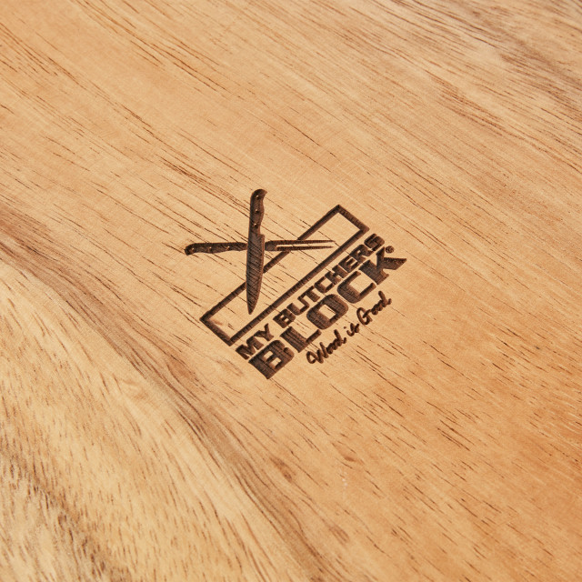 My Butchers Block Round Wooden Bowl detail