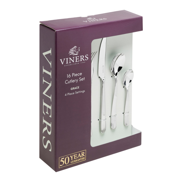 Viners Grace Cutlery Set, 16 Piece packaging