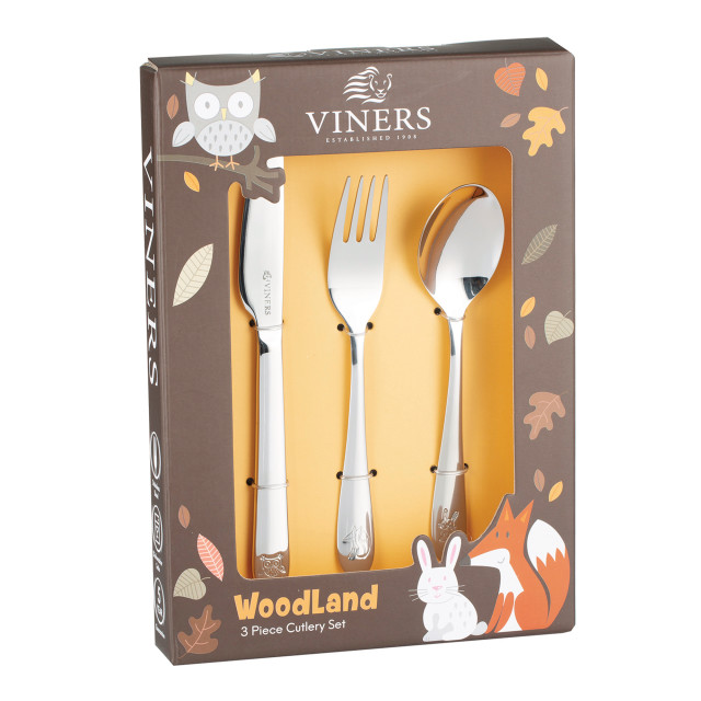 Viners Kids Cutlery, Set of 3 - Woodlands